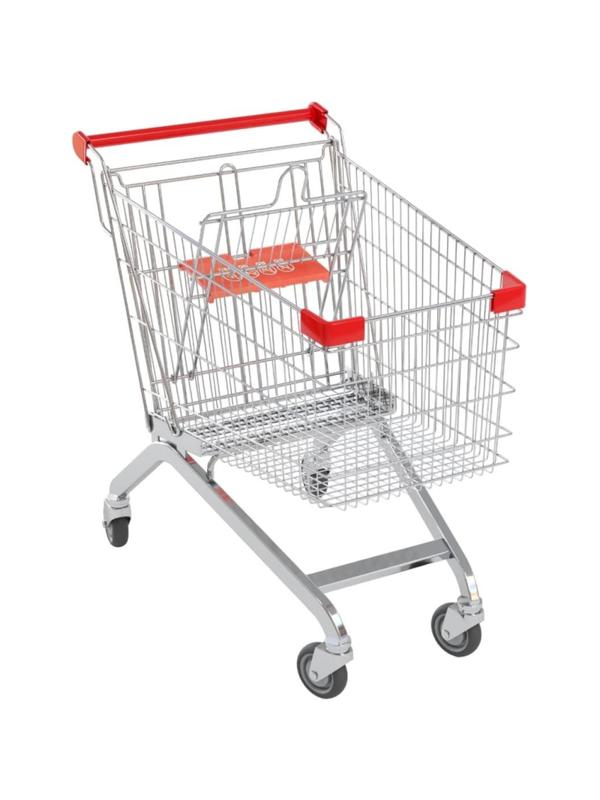 Тележка покупательская SM_А125 ДССРЗП красный пластик