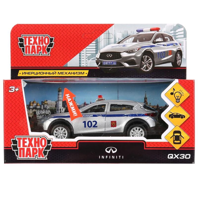 Игрушка ПОЛИЦИЯ Технопарк INFINITI QX30 12см мет, QX30-P-SL
