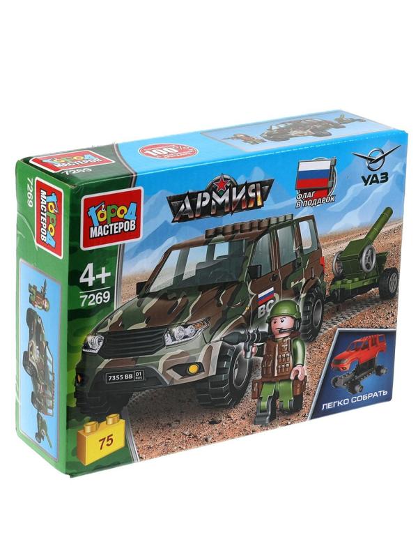 Конструктор Город мастеров УАЗ PATRIOT С ПУШКОЙ 75дет/наб SB-7269