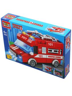 Конструктор Город мастеров ПОЖАРНАЯ СЛУЖБА св-зв,инерция 70дет/наб. 3580-ZH