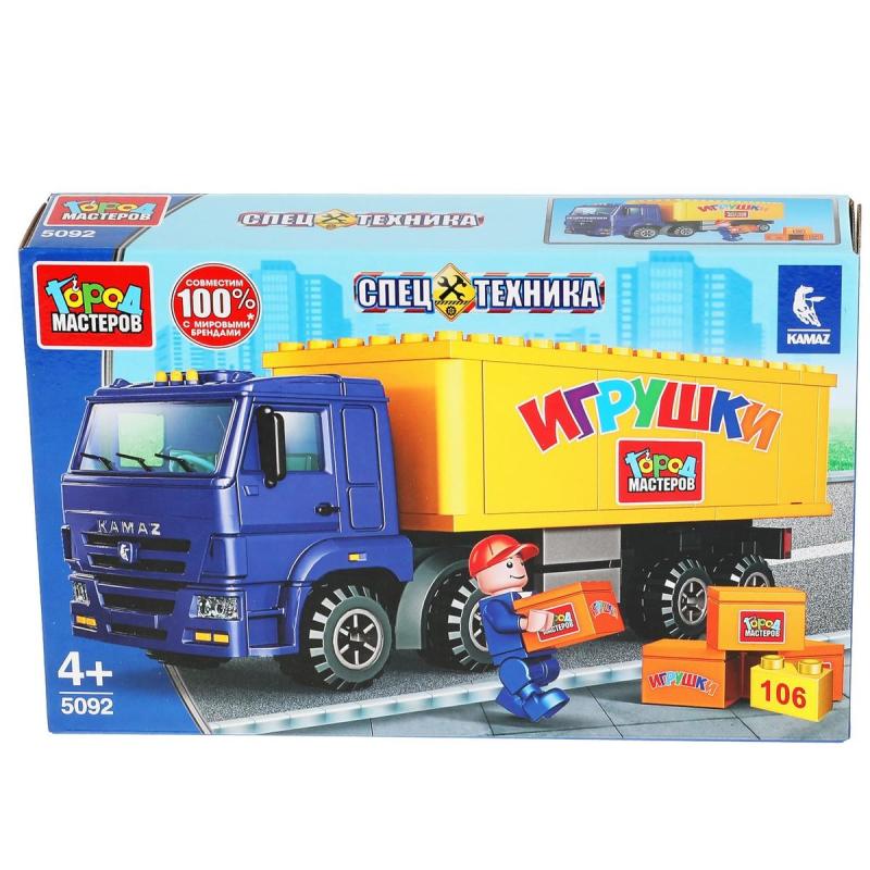 Конструктор Город мастеров КАМАЗ ФУРА 106 дет/наб 5092-KK