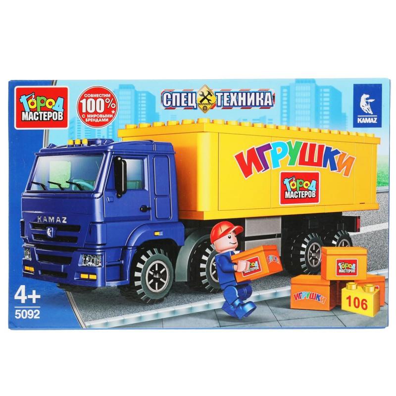 Конструктор Город мастеров КАМАЗ ФУРА 106 дет/наб 5092-KK