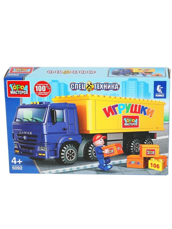 Конструктор Город мастеров КАМАЗ ФУРА 106 дет/наб 5092-KK