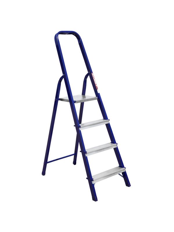Стремянка Алюмет стальная окрашенная с алюминиевыми ступенями  4 ст. М8404