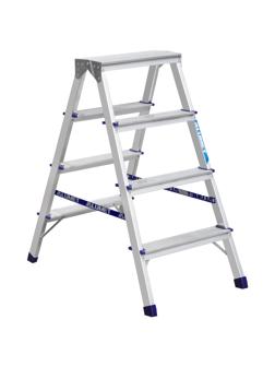 Стремянка Алюмет двухсторонняя алюминиевая 4 ст. AD7204