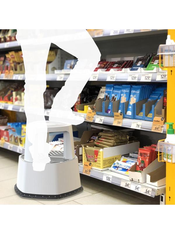 Табурет-стремянка передвижной EVR STEPP PRO 503266, серый