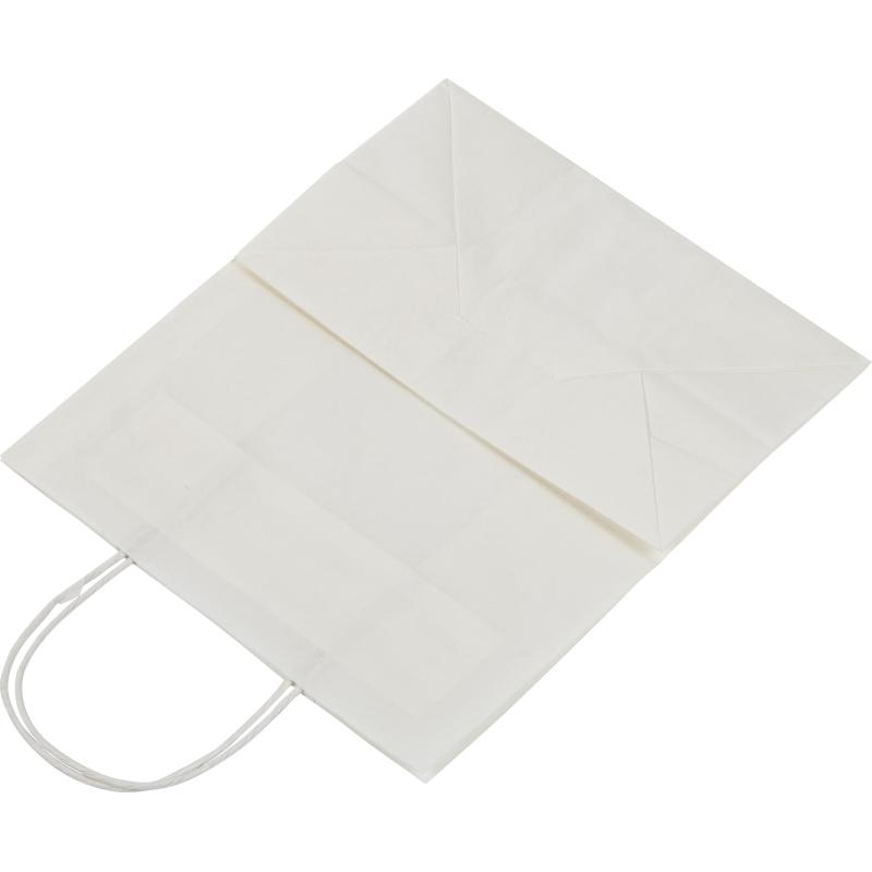 Пакет бумажный 240х140х280 мм, 80гр, с кручеными ручками, белый, 250шт/уп