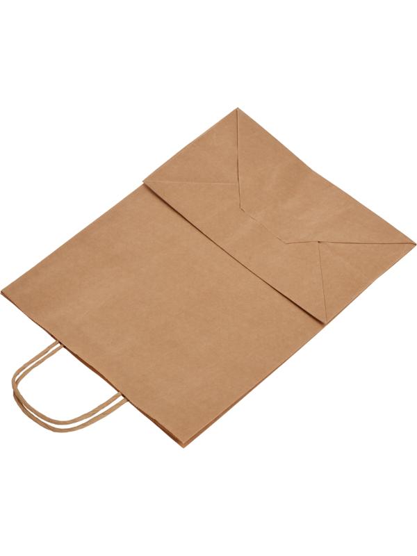 Пакет бумажный 260х150х350 мм  70 гр/м2, с кручеными ручками,крафт,250шт/уп