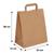 Пакет бумажный 240х140х280 мм 70 гр/м2, с плоскими ручками, крафт,300шт/уп