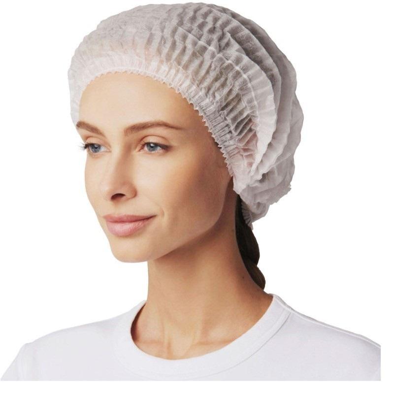 Шапочка Шарлотта н/с неткан. белая, евроблок, Шар-10/1р-Б 500шт./в уп