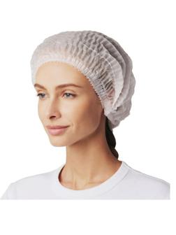 Шапочка Шарлотта н/с неткан. белая, евроблок, Шар-10/1р-Б 500шт./в уп