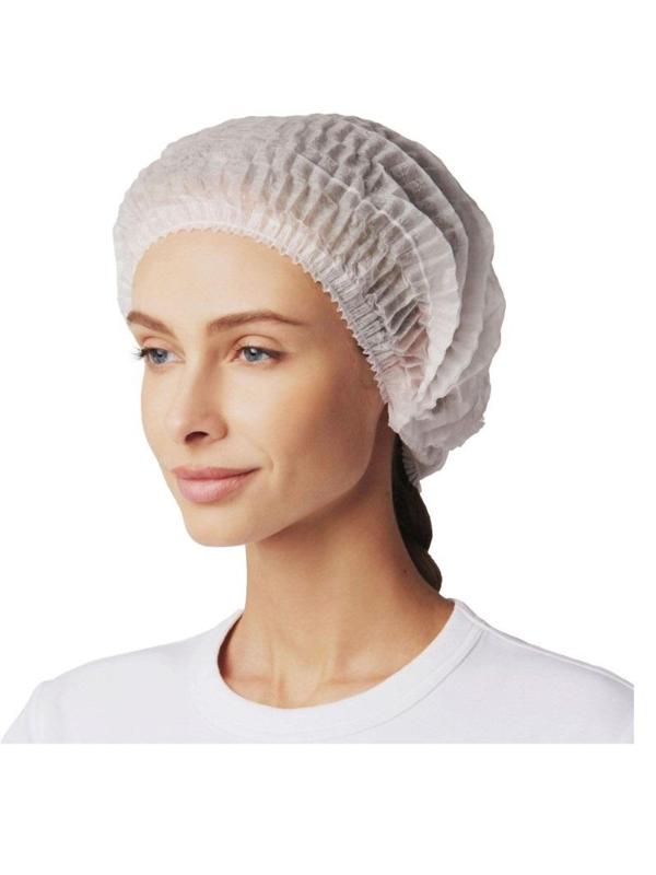 Шапочка Шарлотта н/с неткан. белая, евроблок, Шар-10/1р-Б 500шт./в уп