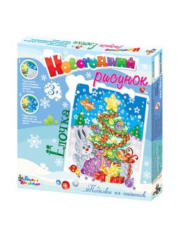 Набор для творчества Аппликация из пайеток Новогодний рисунок. Елочка 01674