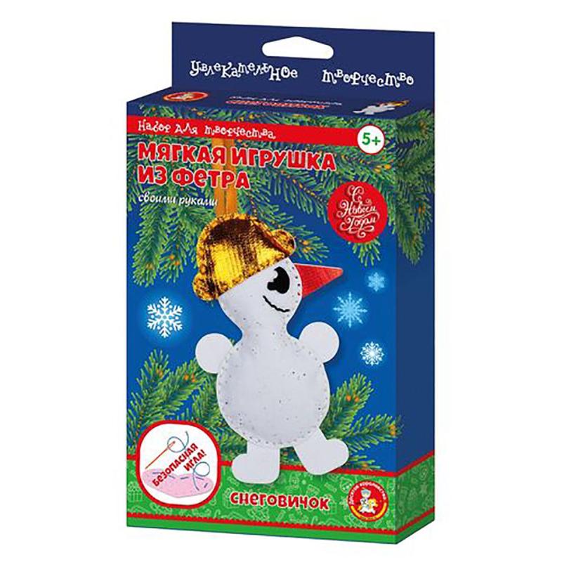 Набор для шитья игрушки мягкой из фетра Снеговик 04256