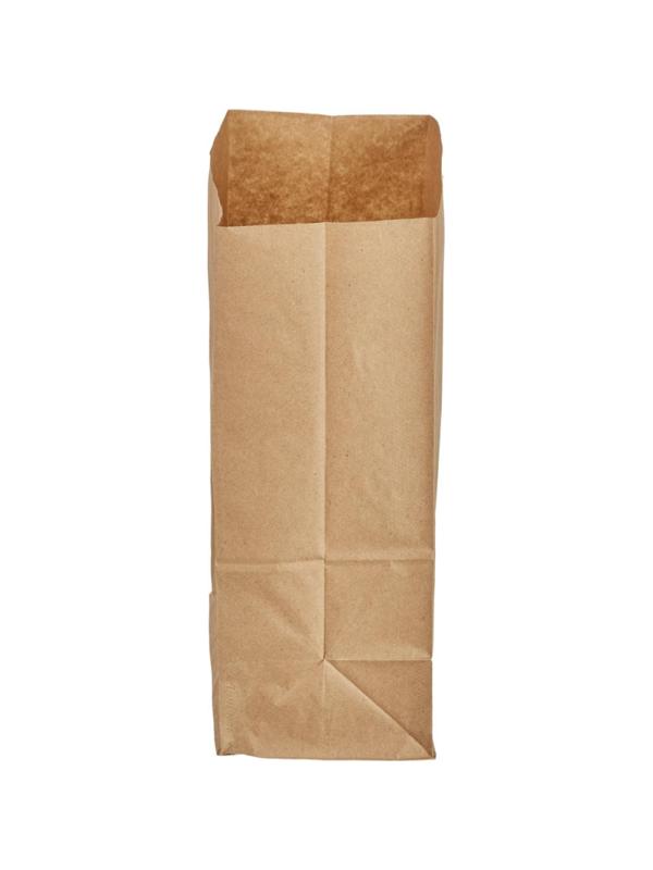 Пакет бумажный 180х120х290 мм, 70 гр/м2, с прямоуг.дном, крафт, 500шт/уп