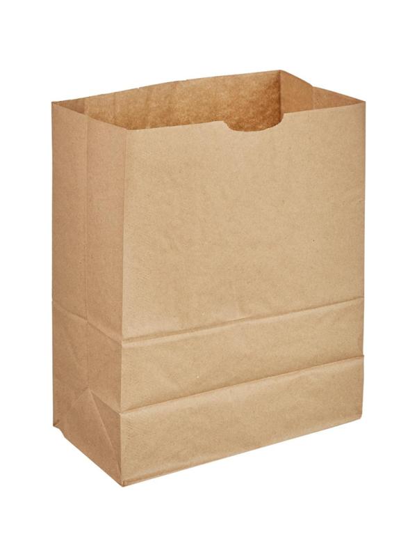 Пакет бумажный 180х120х290 мм, 70 гр/м2, с прямоуг.дном, крафт, 500шт/уп