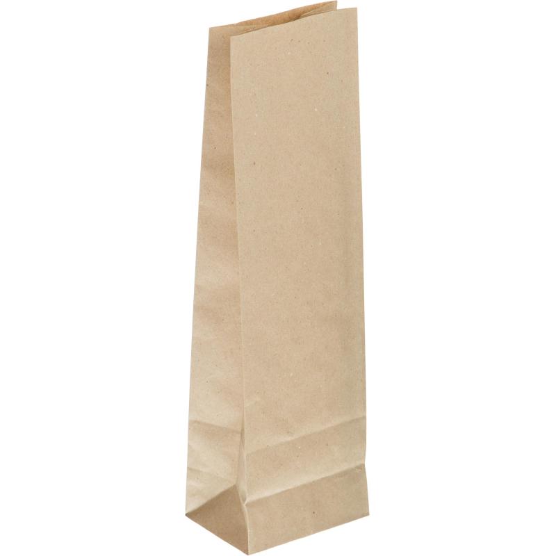 Пакет бумажный 90х65х310 мм,50гр/м2,прям.дно,крафт,экон,50гр/м2,1000шт/уп
