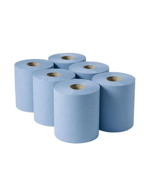 Бумага протирочная полотенце 2сл 22х30 200м d 6 см центр. вытяжка 6 рул/уп