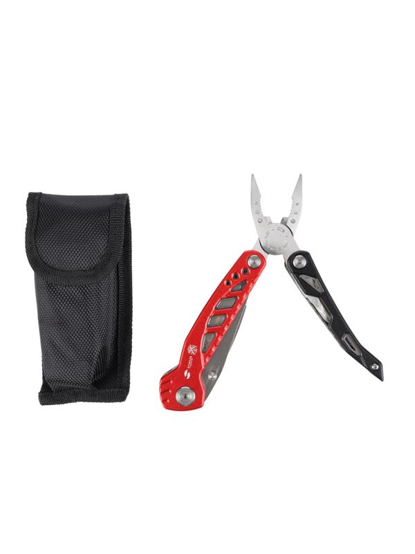 Мультитул Stinger, сталь/алюм (красн./черный), 11 инструментов