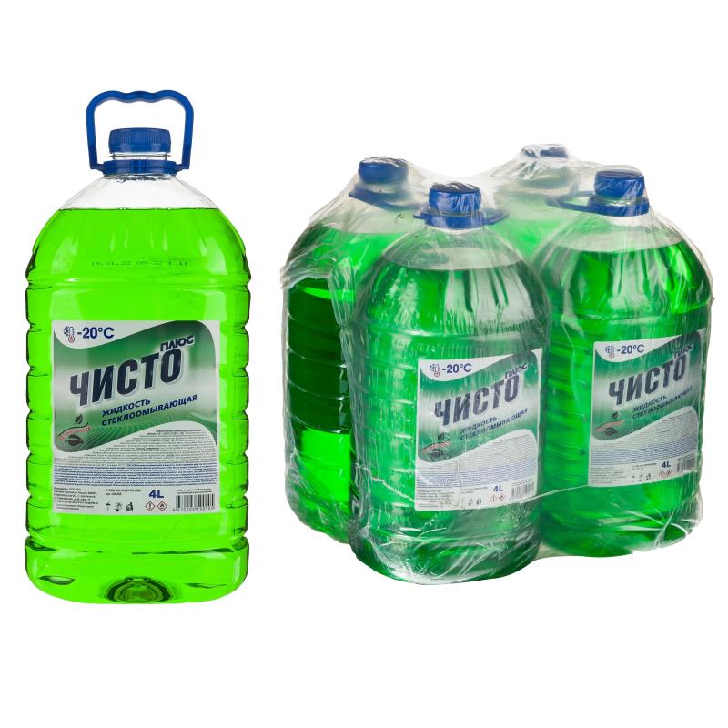 Жидкость незамерзающая Чисто Плюс -20 С 4л ПЭТ 4 штуки/упаковка
