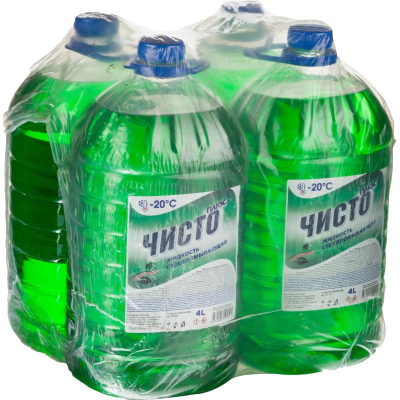 Жидкость незамерзающая Чисто Плюс -20 С 4л ПЭТ 4 штуки/упаковка