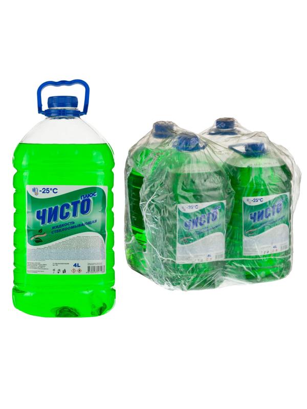 Жидкость незамерзающая Чисто Плюс -25 С 4л ПЭТ 4 штуки/упаковка