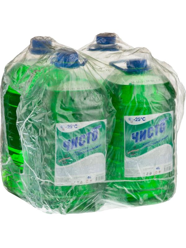 Жидкость незамерзающая Чисто Плюс -25 С 4л ПЭТ 4 штуки/упаковка