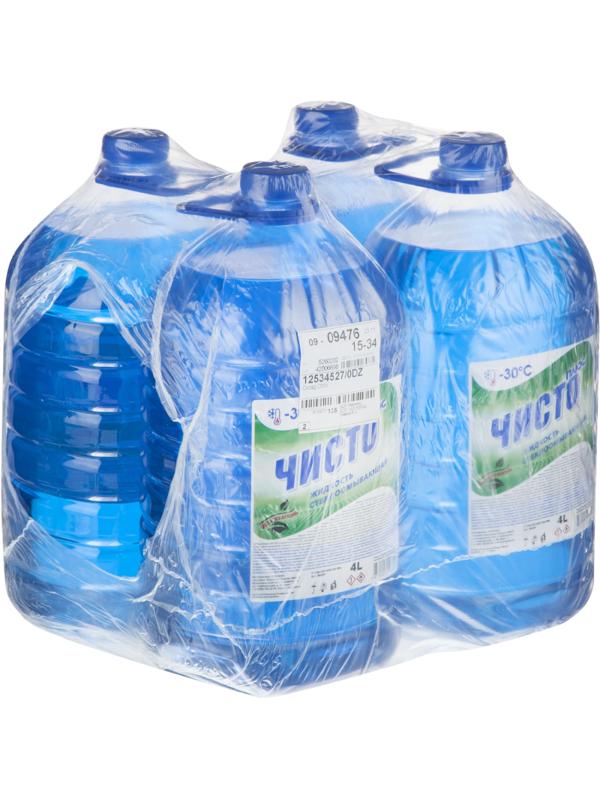 Жидкость незамерзающая Чисто Плюс -30 С 4л ПЭТ 4 штуки/упаковка