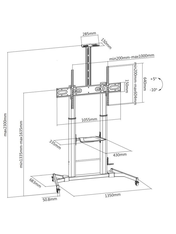 Стойка мобильная Digis 55-100, VESA, DSM-P1106CH