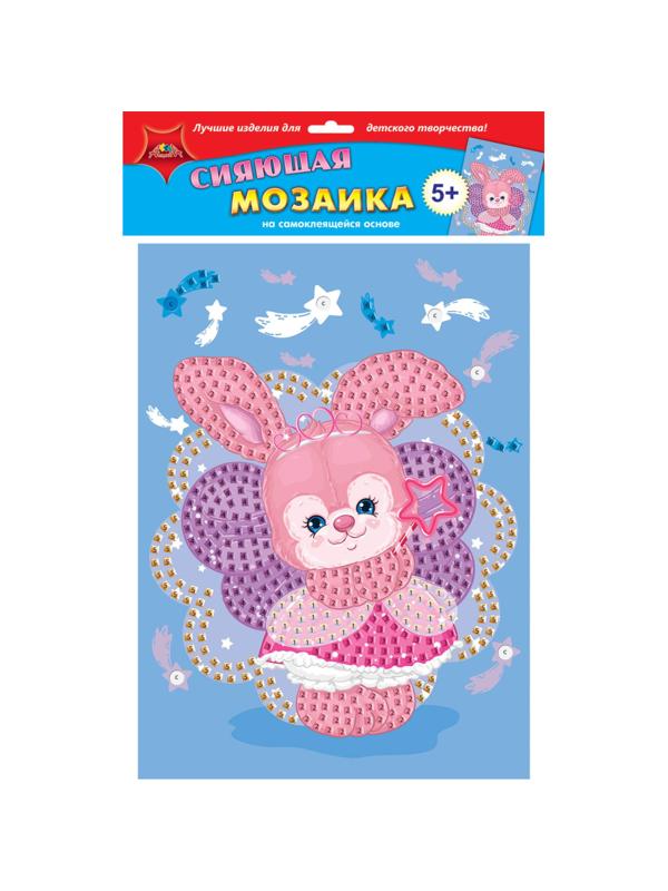 Мозаика самоклеящаяся сияющая из мягк. пласт. А3 Зайка-фея С2258-28