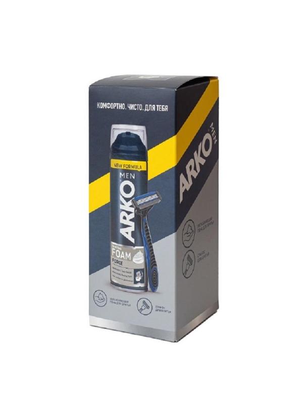 Подарочный набор ARKO Пена Hemp 200мл,станок Pro3 1 шт
