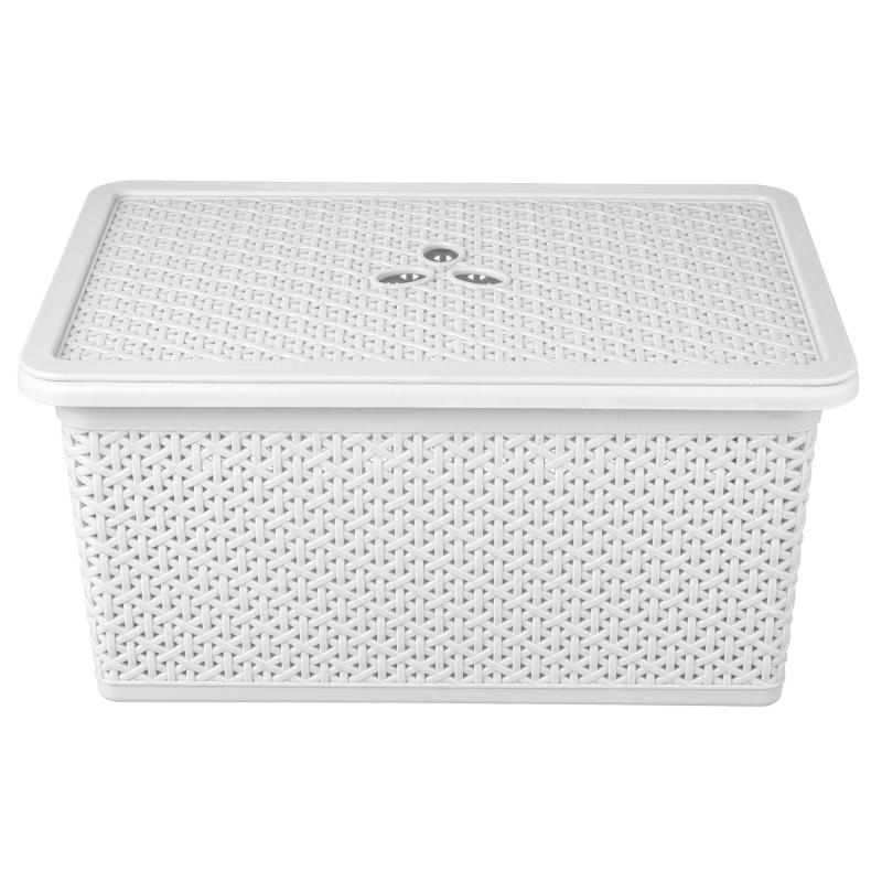 Контейнер универсальный Wenge прямоуг.15л, 398х273х177мм с крышкой (св-сер)