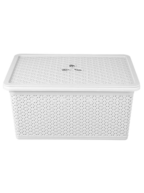 Контейнер универсальный Wenge прямоуг.15л, 398х273х177мм с крышкой (св-сер)