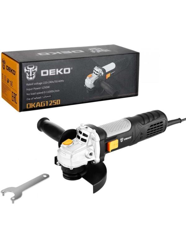 Шлифмашина угловая DEKO DKAG1250, 125мм, 1250 Вт (063-4174)