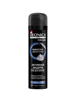 Гель для бритья DEONICA FOR MEN Активная защита с черным углем 200 мл