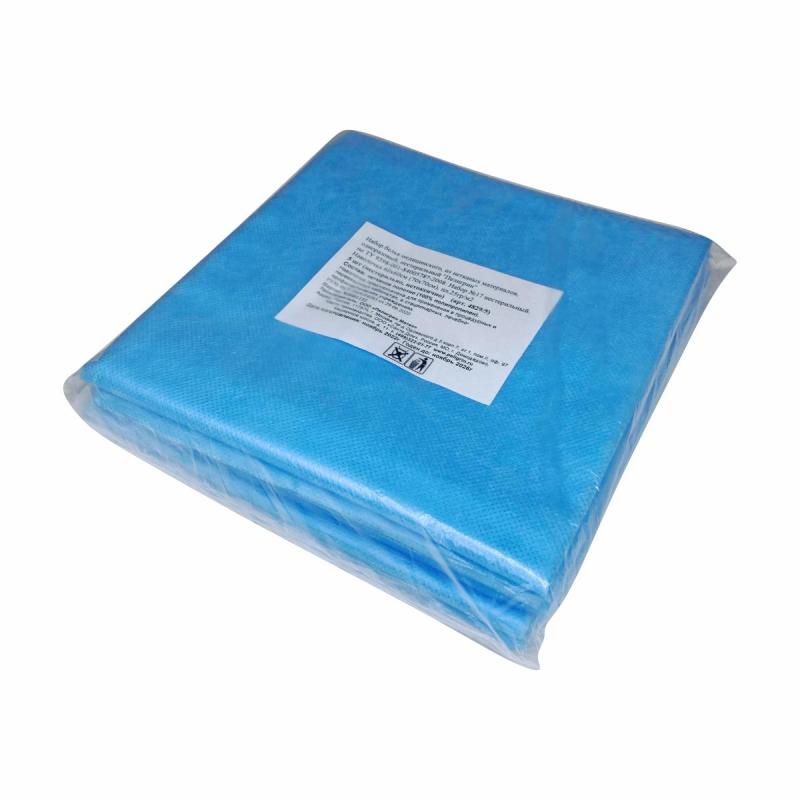 Наволочка н/с 60х60см спанбонд пл.25, голубой, 5шт/упак, 4829/5