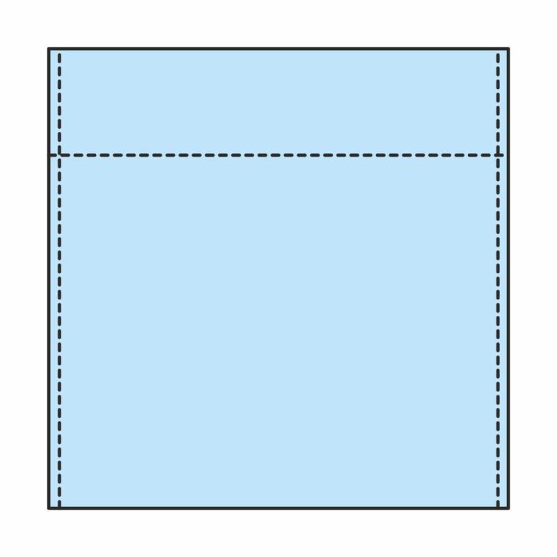 Наволочка н/с 60х60см спанбонд пл.25, голубой, 5шт/упак, 4829/5