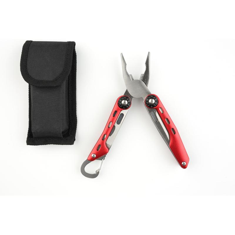 Мультитул Stinger, сталь (красный), 10 инструментов, нейлоновый чехол
