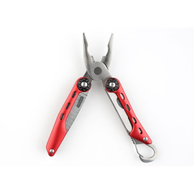 Мультитул Stinger, сталь (красный), 10 инструментов, нейлоновый чехол