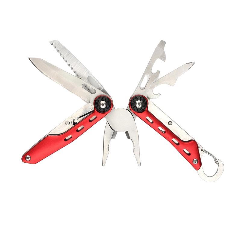 Мультитул Stinger, сталь (красный), 10 инструментов, нейлоновый чехол