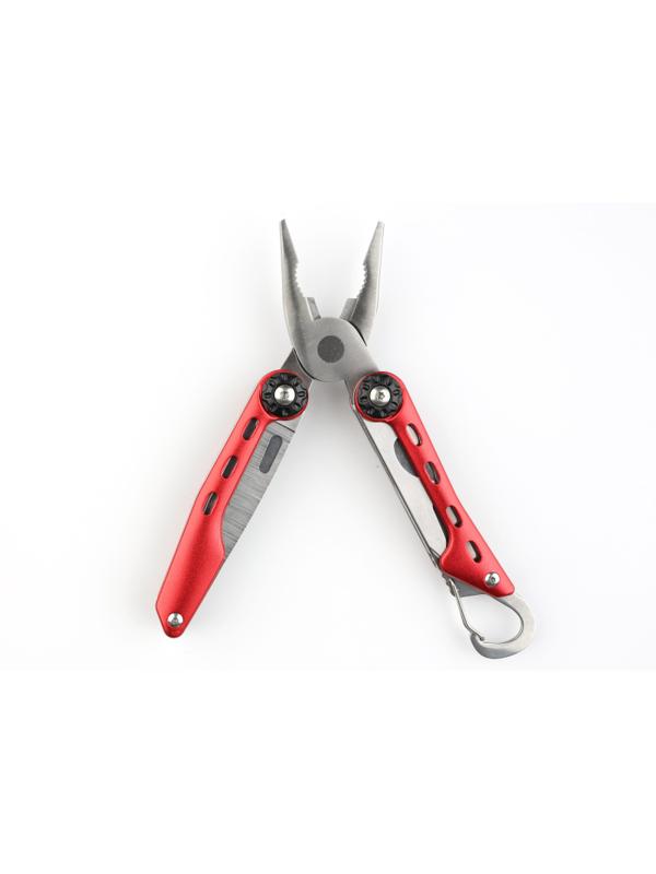 Мультитул Stinger, сталь (красный), 10 инструментов, нейлоновый чехол