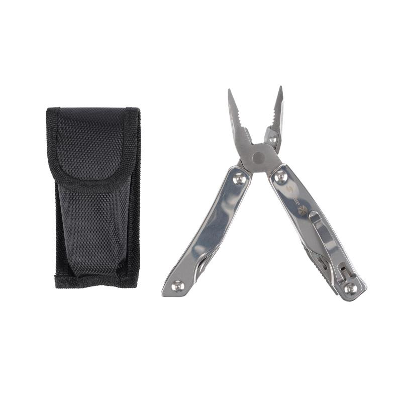 Мультитул Stinger, сталь (серебристый), 11 инструментов, нейлоновый чехол