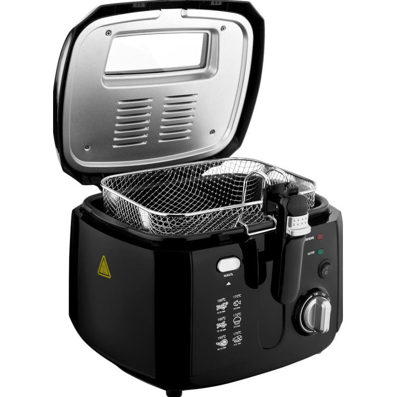 Фритюрница Brayer BR2831 1800 Вт,под. 500 г, д/масла 2,5 л, таймер 30 мин