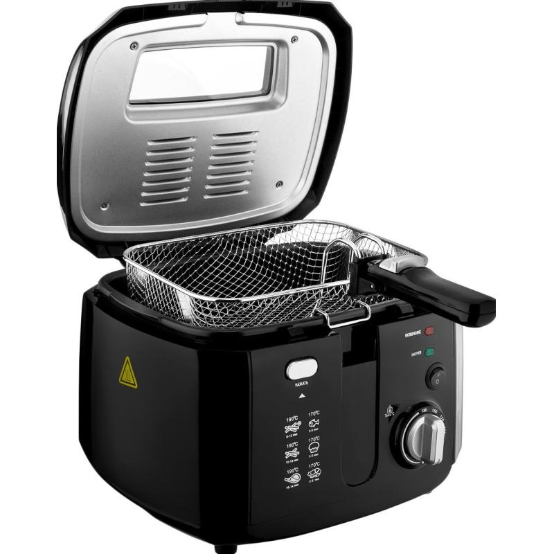 Фритюрница Brayer BR2831 1800 Вт,под. 500 г, д/масла 2,5 л, таймер 30 мин