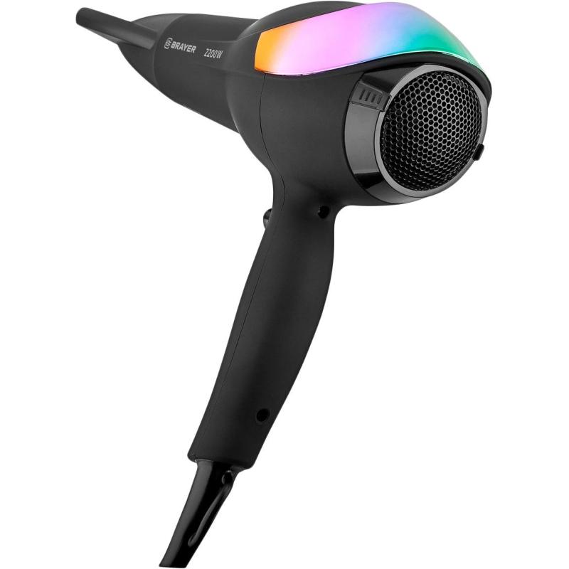 Фен Brayer BR3003,2200 Вт., 2/3 с-т реж., хол. Возд.,soft-touch, шнур 1,8 м