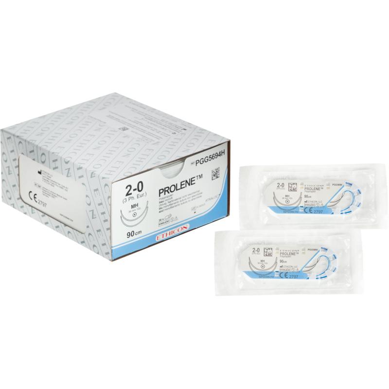 Шовный материал ПРОЛЕН 2/0, 90см, син, кол.36 ммх2, 1/2, PGG5694H, 36шт/уп