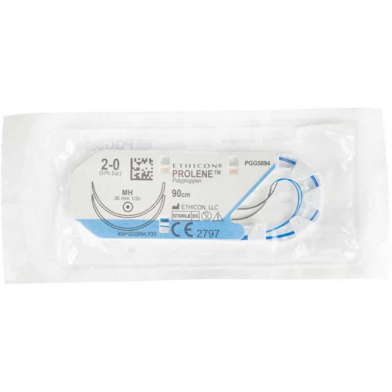 Шовный материал ПРОЛЕН 2/0, 90см, син, кол.36 ммх2, 1/2, PGG5694H, 36шт/уп