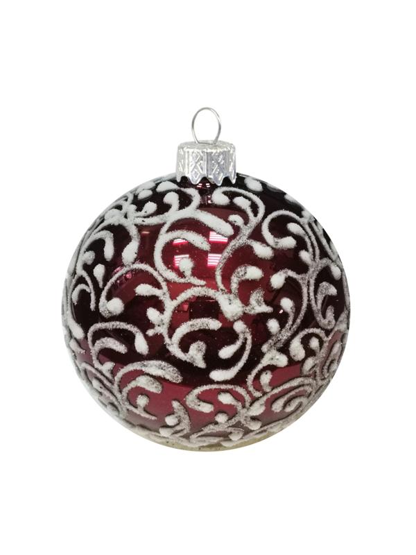 Шар Вьюнок-веточка морозная, 65 мм., в подарочной упаковке КУ-65-18470