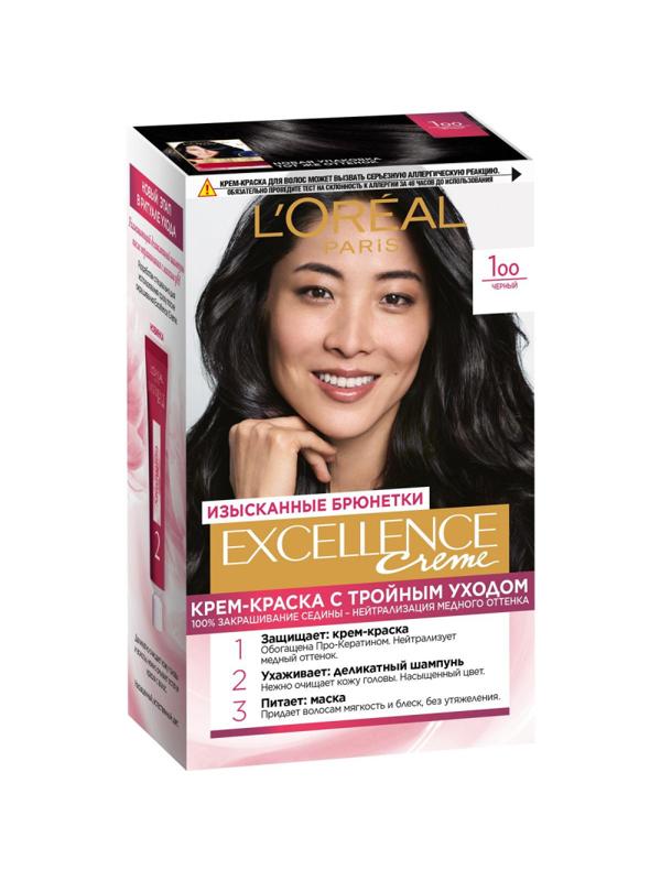 Краска для волос L'Oreal ЭКСЭЛЛАНС 100 черный A9948201