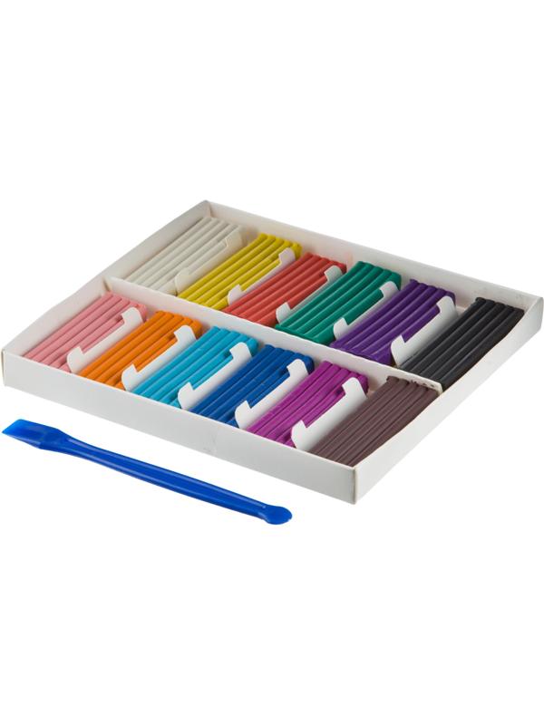 Пластилин классический Аттракционы набор 12 цв, 240 г, со стеком,ПЛ-К12-240